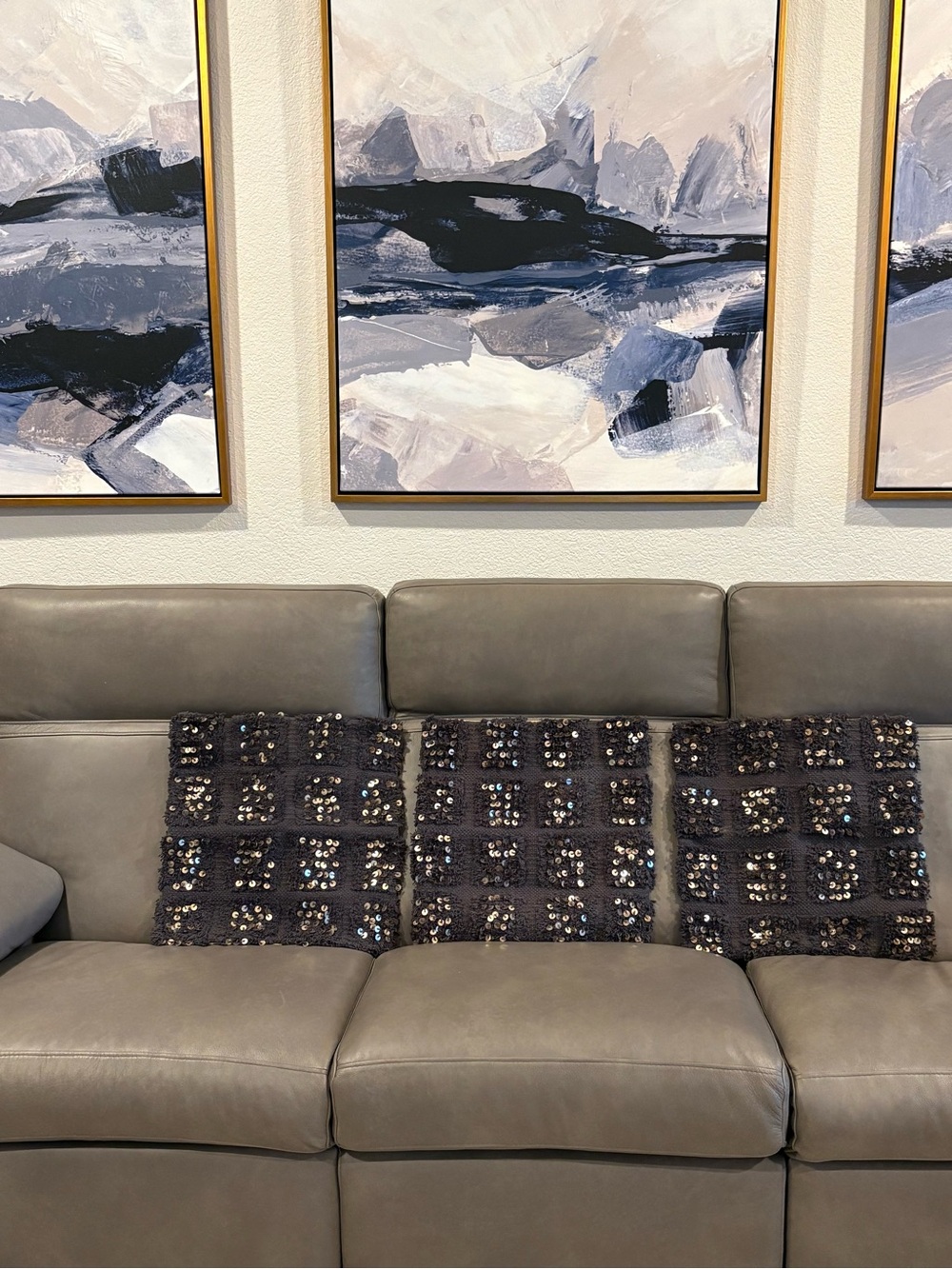 Pottery Barn 18” Moroccan Wedding Blanket Handwoven Gray Pillow Covers SET OF 3